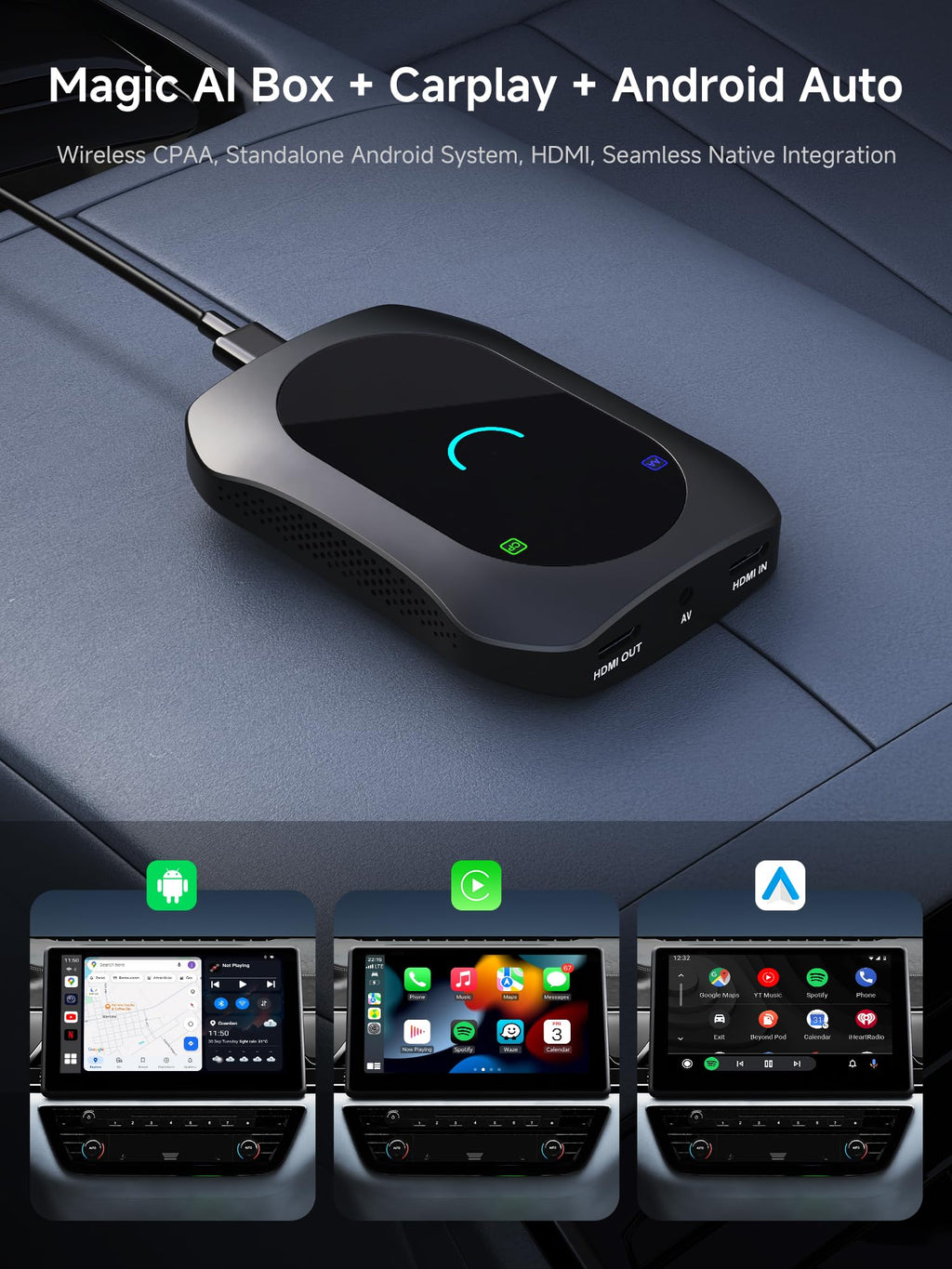 Wireless CarPlay Adapter and Android Media Box Options