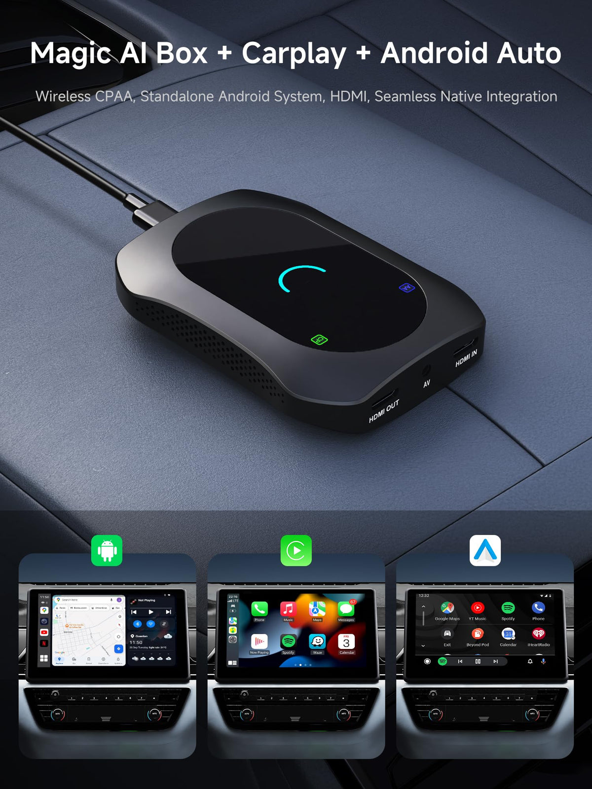 Wireless CarPlay Adapter and Android Media Box Options