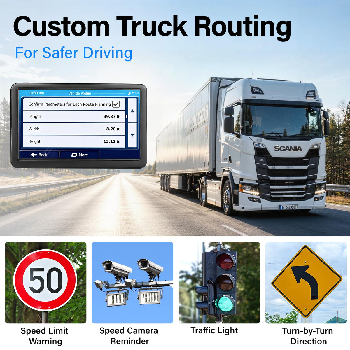 Seven-Inch Touchscreen GPS Navigator for Cars and Trucks