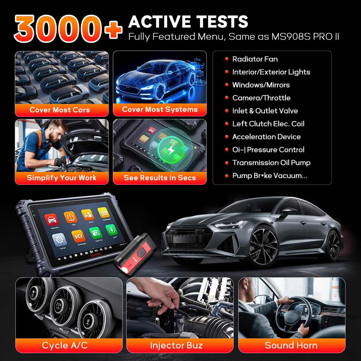 MS906 Pro-TS Diagnostic Scanner with TPMS Functions