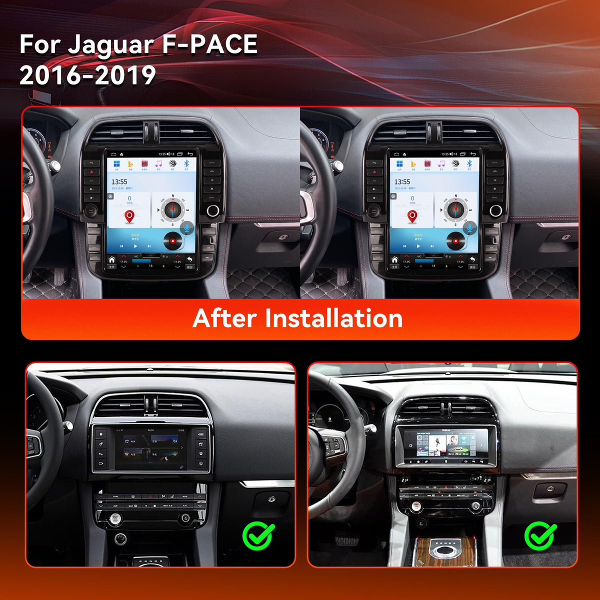 12.1-Inch Android Car Stereo for Jaguar F-PACE