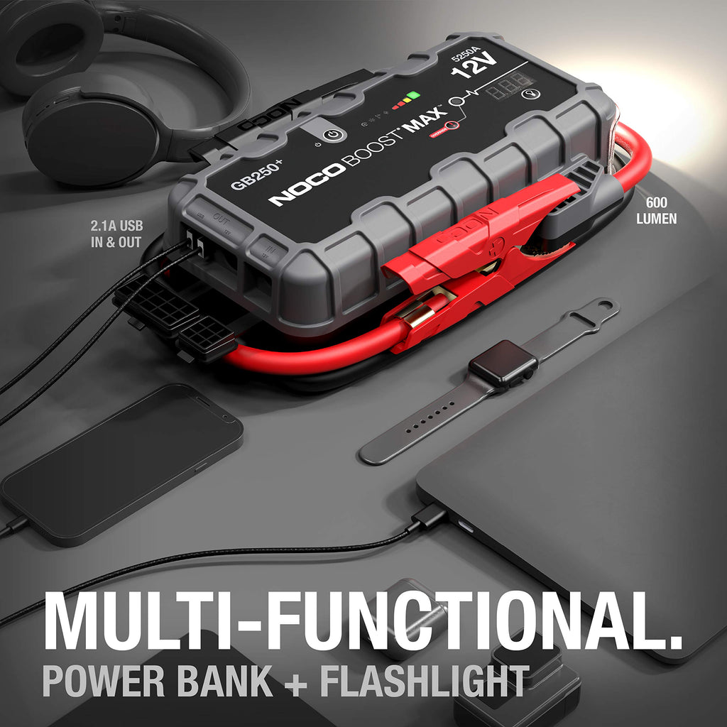 GB250 12V Jump Starter with LED Light and Case